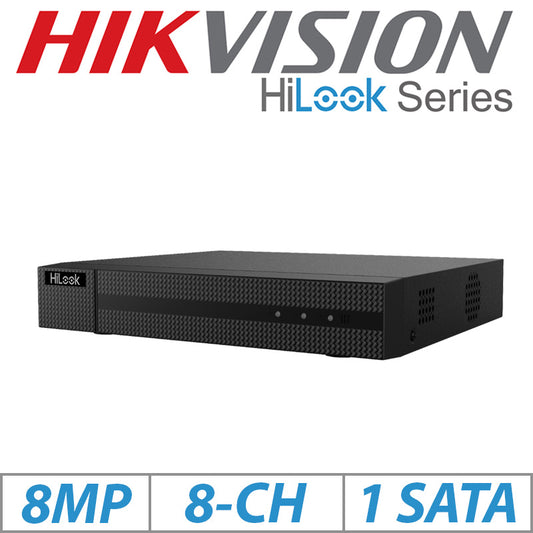 HiLook 8MP 8CH 1U PoE NVR – NVR-108MH-K/8P