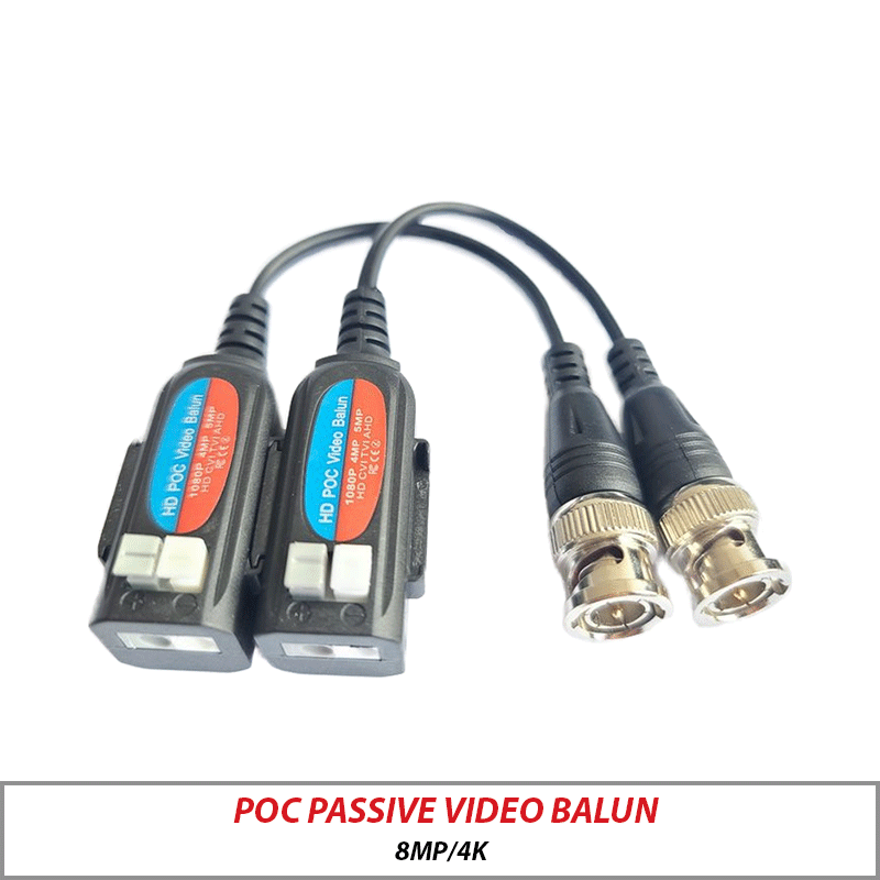 VIDEO BALUN POC AND NON-POC BNC TVI, AHD AND CVI CAMERAS VIDEO-BALUN