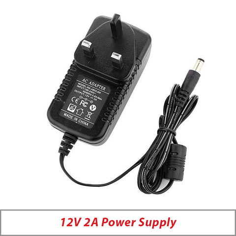 CCTV Power Supply 12V 2A 2.1mm Jack for Cameras & LED