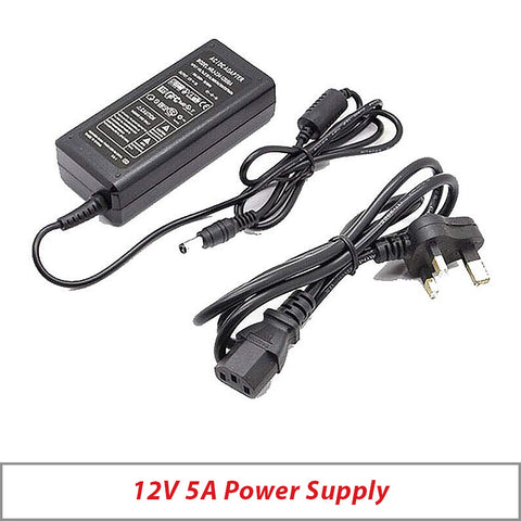 CCTV Power Supply 12V 5A 2.1mm Jack for Cameras & LED