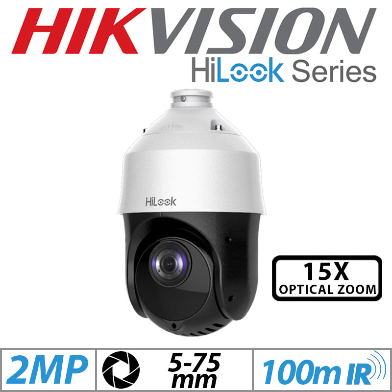 2MP HiLook PTZ Camera 15X Optical Zoom 5-75mm White