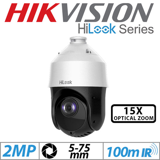 2MP HiLook PTZ Camera 15X Optical Zoom 5-75mm White