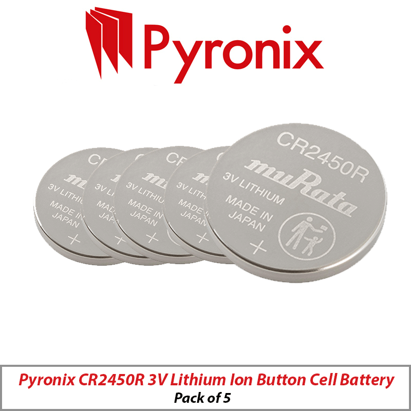 Pyronix 3V Lithium Button Cell Battery 5-Pack BATT-CR2450R