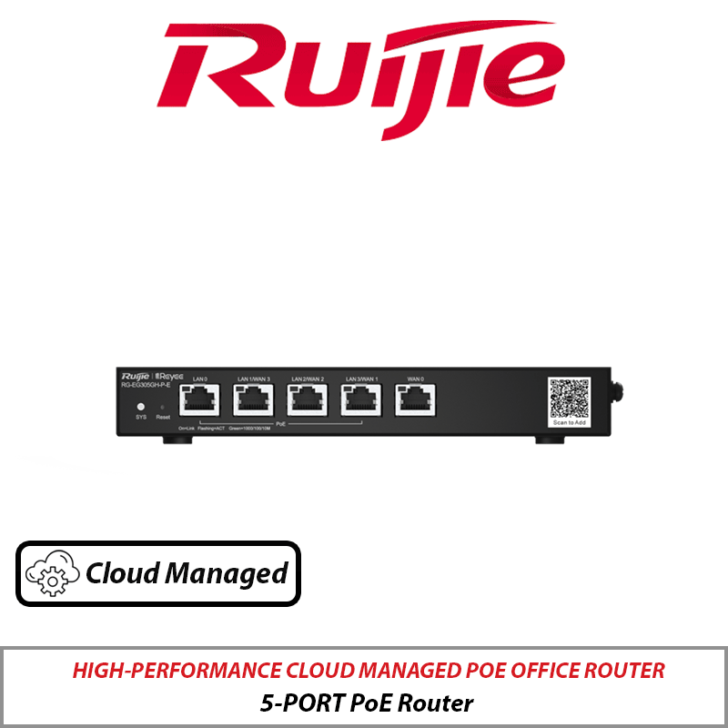 Ruijie RG-EG305GH-P-E 5-Port Cloud Managed PoE Router