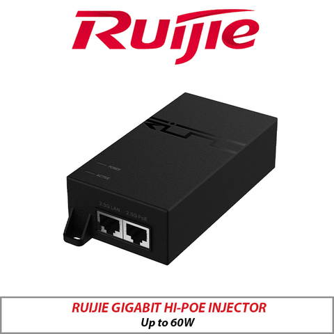 RUIJIE Gigabit Hi-PoE Injector 60W RG-POE-50-60W-MG