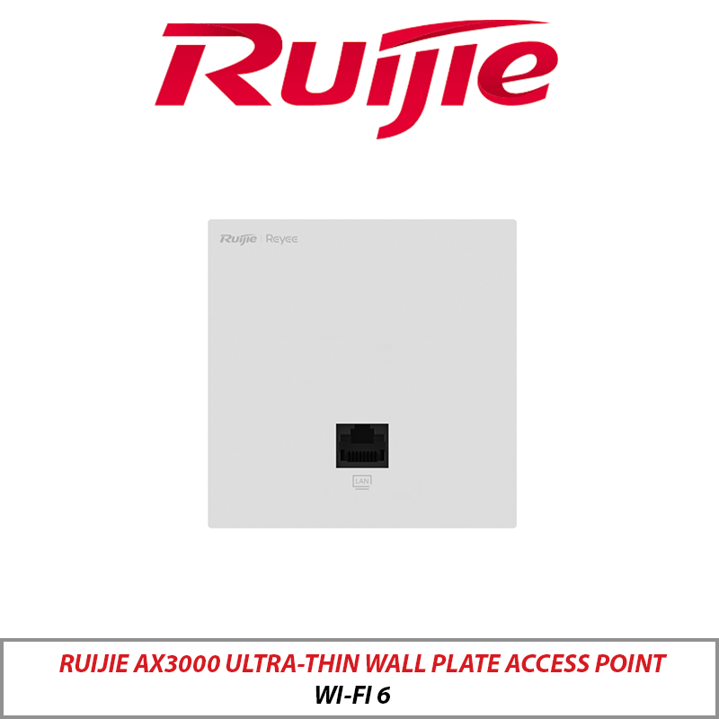 Ruijie Wi-Fi 6 AX3000 Ultra-Thin Wall Plate Access Point