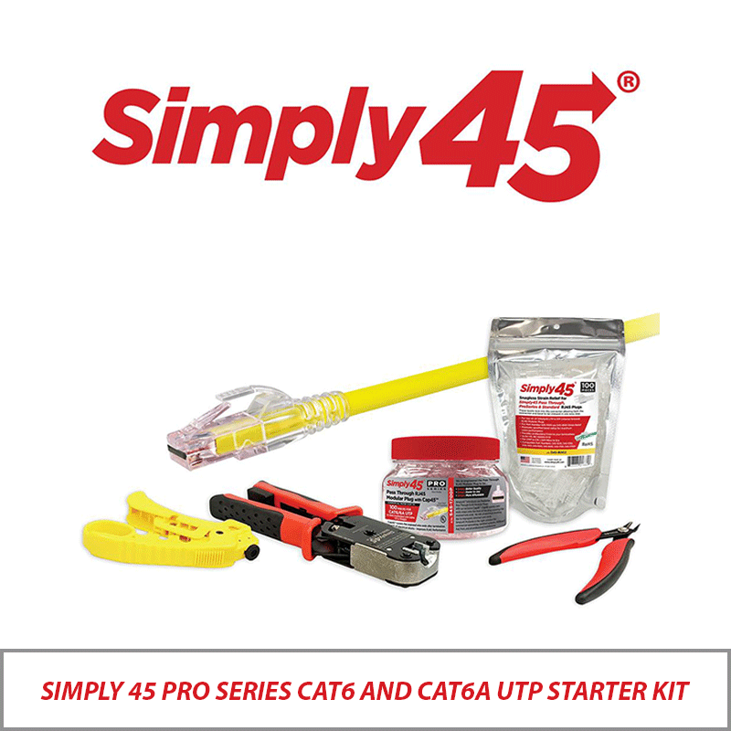 SIMPLY 45 PRO SERIES CAT6 AND CAT6A UTP STARTER KIT S45-PSK6U-UK
