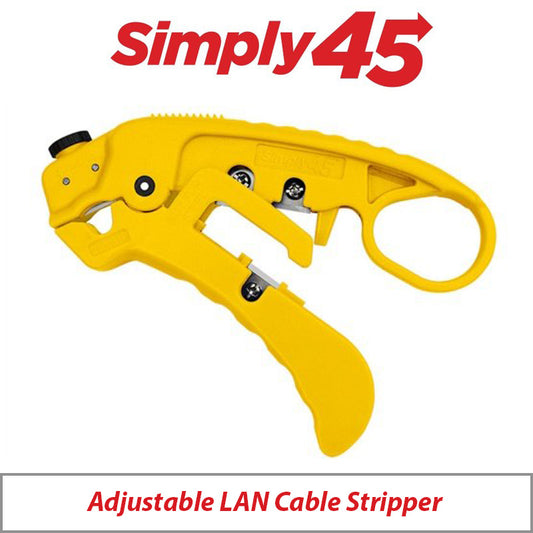 SIMPLY45® ADJUSTABLE CAT7A/6A/6/5E UTP/STP STRIPPER, YELLOW - EACH