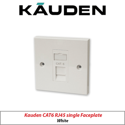 KAUDEN CAT6 RJ45 SINGLE FACEPLATE SX7061M-PG
