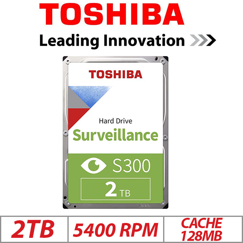 Toshiba S300 2TB HDD – Surveillance Hard Drive