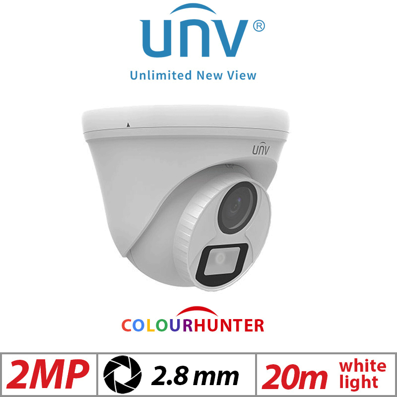 Uniview 2MP ColorHunter Turret Camera – 24/7 Color HD