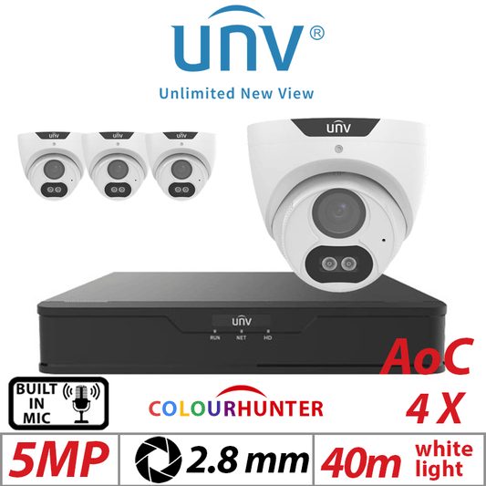 Uniview 5MP 8CH 4X Turret Analog Camera 2.8mm White