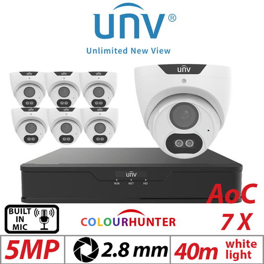 Uniview 5MP 8CH 7X Turret Analog Camera 2.8mm White