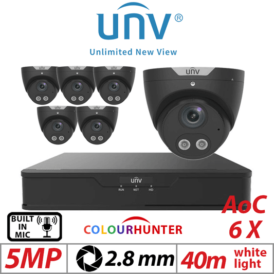 Uniview 5MP 8CH 6X Turret Analog Camera 2.8mm Black