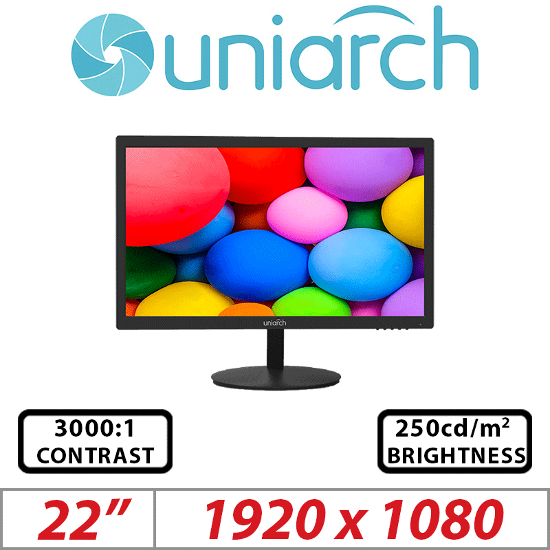 Uniarch 22" LED CCTV Monitor – Model MT-22-V