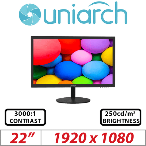 Uniarch 22" LED CCTV Monitor – Model MT-22-V