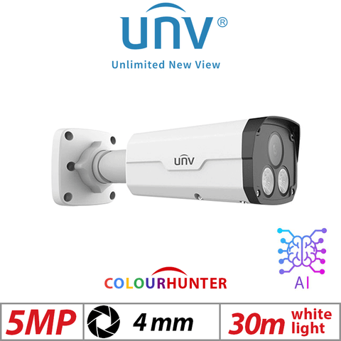 Uniview 4MP Tri-Guard Bullet Camera AI OWLVIEW 2.8–12mm Black