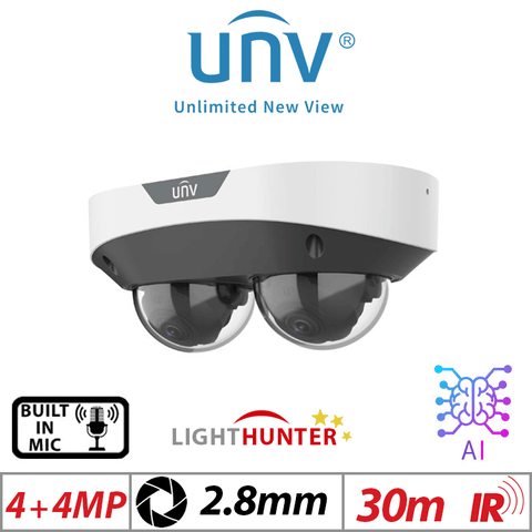 Uniview 4MP Dual-Channel Network Camera MultiView IR IPC3224
