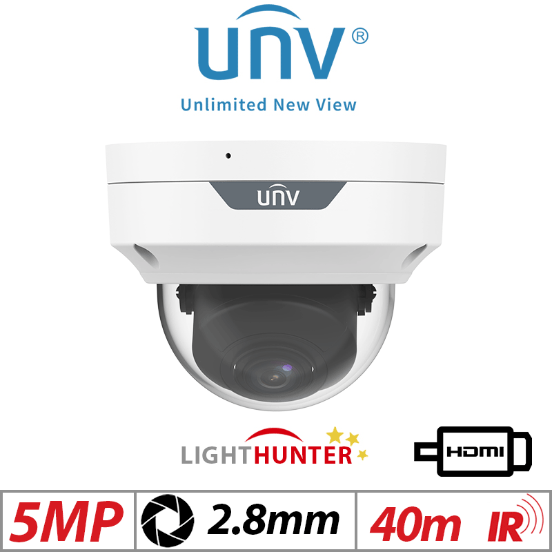 Uniview 5MP Eyeball IP Camera HDMI 2.8mm White