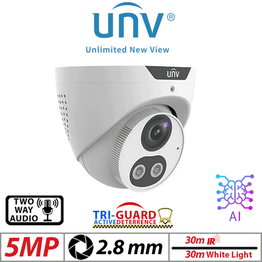 Uniview 5MP Turret Camera Tri-Guard ColorHunter 2.8mm