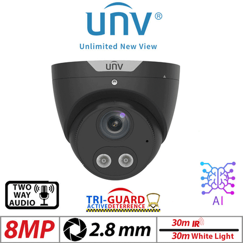 Uniview 8MP Turret IP Camera – Tri-Guard, ColorHunter, AI