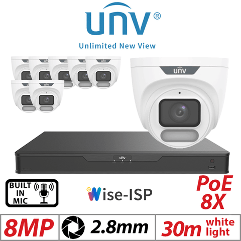 8MP 8CH HIKVISION IP KIT – 4X ColorVU 3.0 Turret Camera