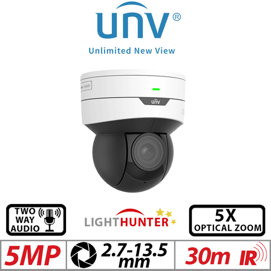 Uniview 5MP Mini PTZ Starlight IR Indoor Camera