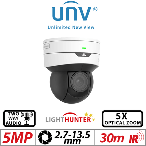 Uniview 5MP Mini PTZ Starlight IR Indoor Camera