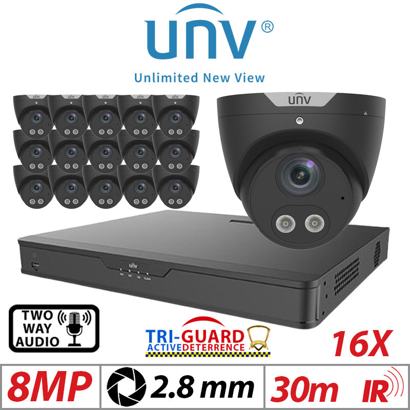 8MP 16CH Uniview 14x Tri-Guard ColorHunter AI Turret 2.8mm