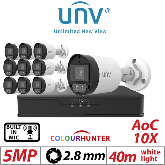 5MP 16CH UNIVIEW – 10X ColorHunter Mini Bullet Camera Mic