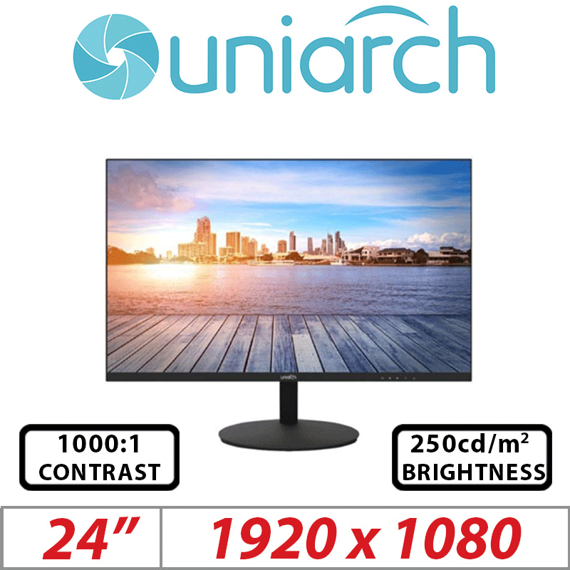 Uniarch 24" LED FHD CCTV Monitor – Model MT-24-L