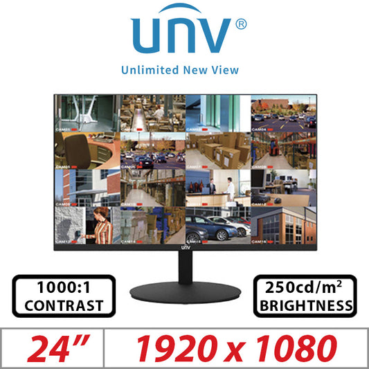 24" Uniview LED FHD CCTV Monitor – MW3224-V