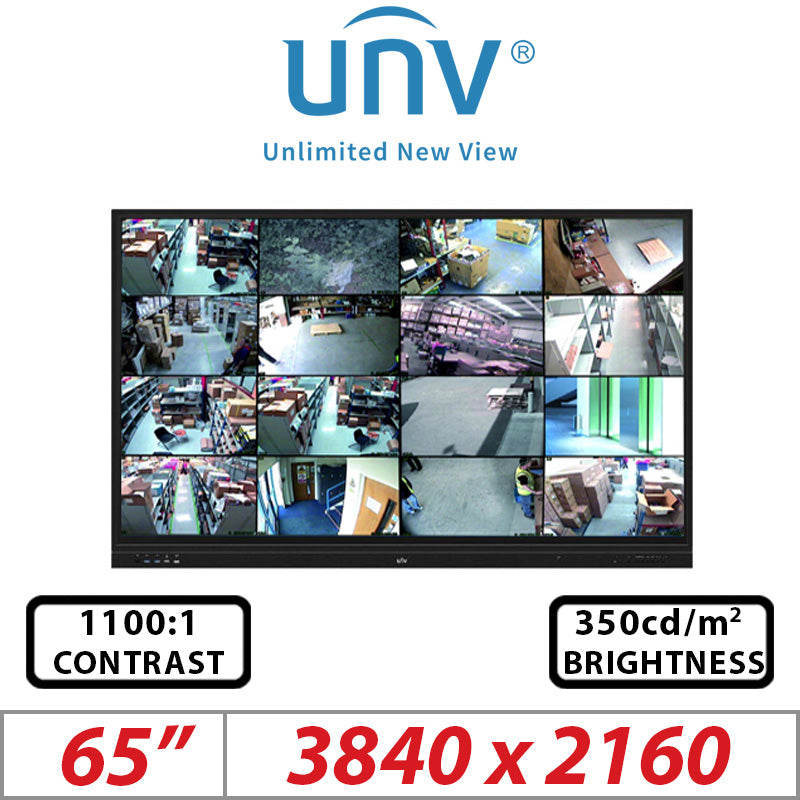 65" Uniview LED Smart Interactive UHD CCTV Monitor MW3565-T-A
