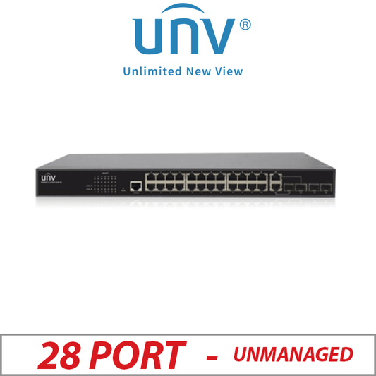 Uniview 24-Port 1000Mbps Unmanaged Non-PoE Switch UNV-NSW5110-24GT4GP-IN