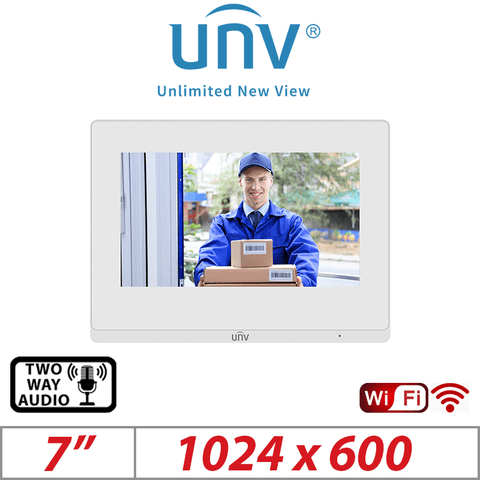 7″ Uniview Indoor Station White OEI-372S-H-W-Z