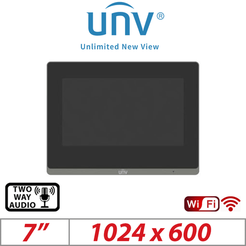7″ Uniview Indoor Station Black OEI-372S-H-W