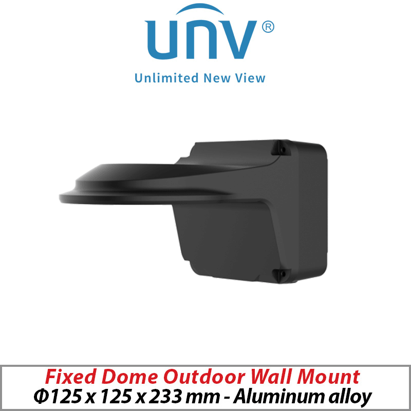 UNIVIEW Fixed Dome Outdoor Wall Mount Black TR-JB07/WM03-F-IN