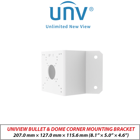 UNIVIEW Corner Mount Bracket UNV-TR-UC08-C-V2 White