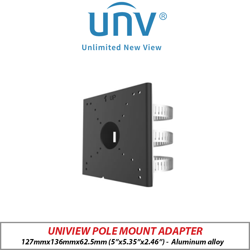 UNIVIEW POLE MOUNT ADAPTER BLACK - TR-UP06-C-IN-BLACK