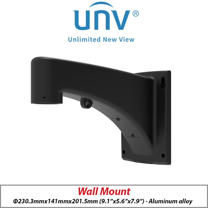 ‌‌UNIVIEW WALL MOUNT FOR PTZ BLACK - TR-WE45-IN-BLACK