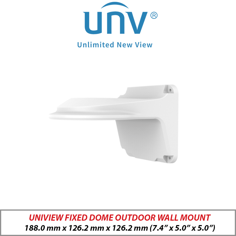 UNIVIEW FIXED DOME OUTDOOR WALL MOUNT WHITE UNV-TR-WM03-B-IN-V2-WHITE