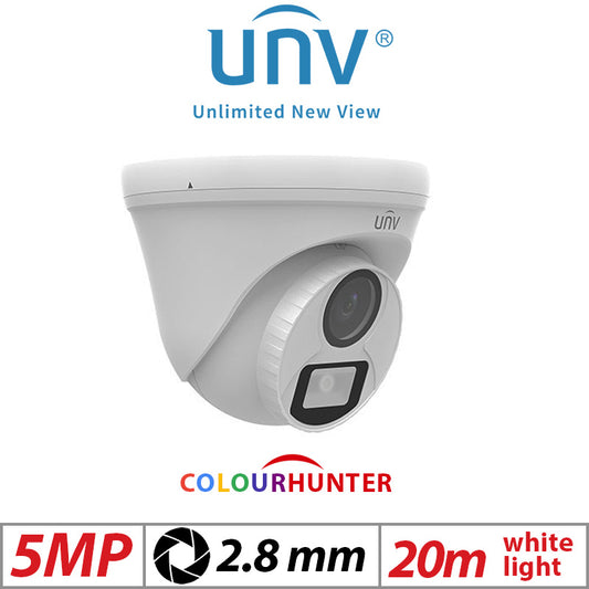 Uniview 5MP Turret Cam – ColorHunter, 24/7 Color HD