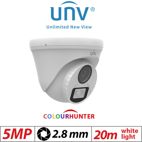 Uniview 5MP Turret Cam – ColorHunter, 24/7 Color HD