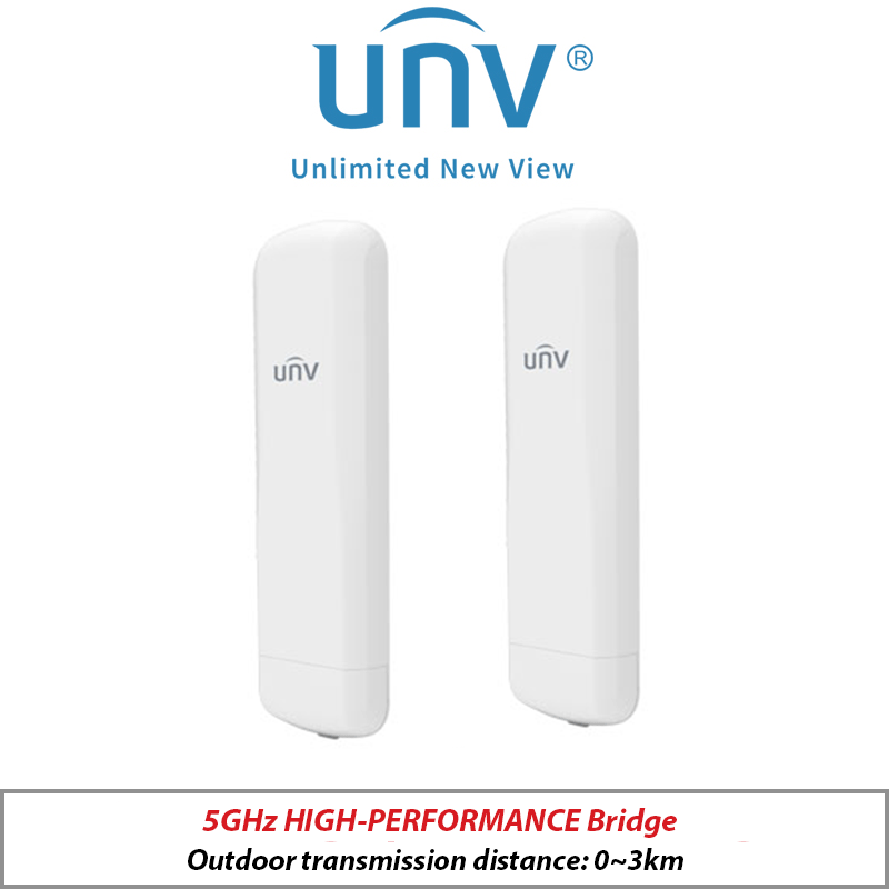 Uniview Outdoor 5GHz High-Performance Bridge 3km – 2-Pack UNV-WLN-EB5E-IN