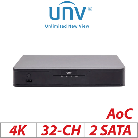 Uniview 8MP 32CH 4-SATA Hybrid XVR +4 IP Channels H.265
