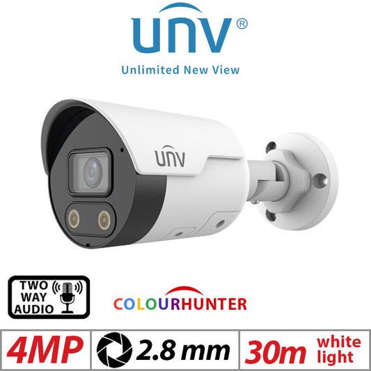 Uniview 4MP ColorHunter Mini Bullet Camera 24/7 Colour HD