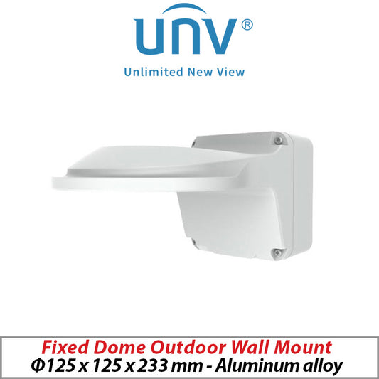 UNIVIEW Fixed Dome Outdoor Wall Mount TR-JB07/WM03-F-IN Black