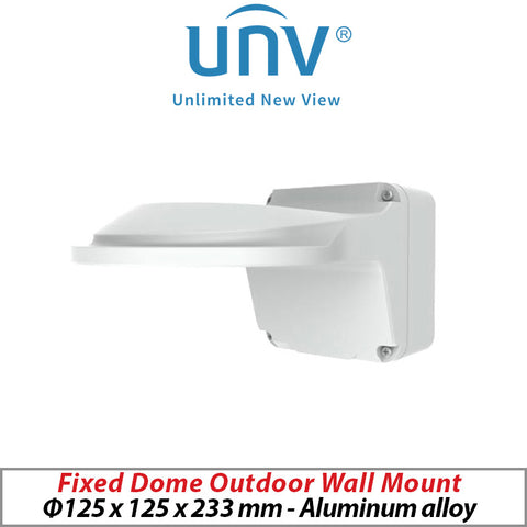 UNIVIEW Fixed Dome Outdoor Wall Mount TR-JB07/WM03-F-IN Black