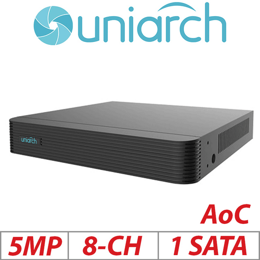 Uniarch 5MP 8CH 1-SATA AOC XVR – H.265/H.264 (XVR-108G3)