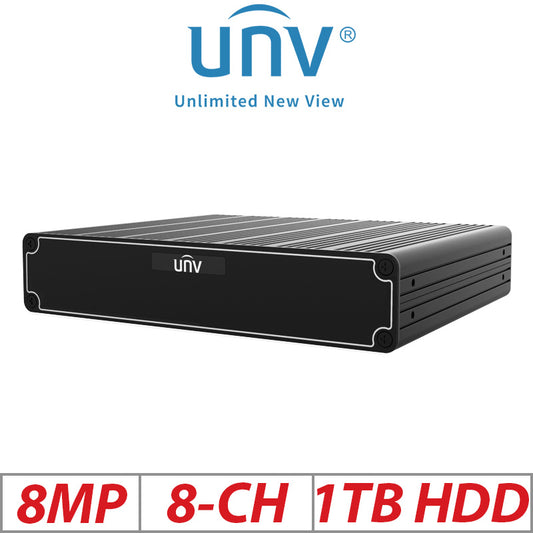 Uniview 8MP 8CH Intelligent Edge Server 1TB HDD ECS-5008-A1-HD